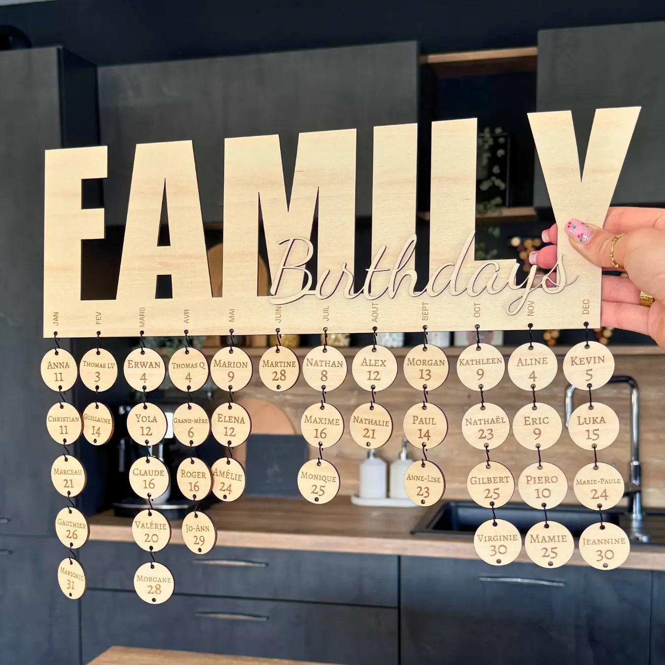 Calendrier d'anniversaires - Family Birthday Atelier Liméa