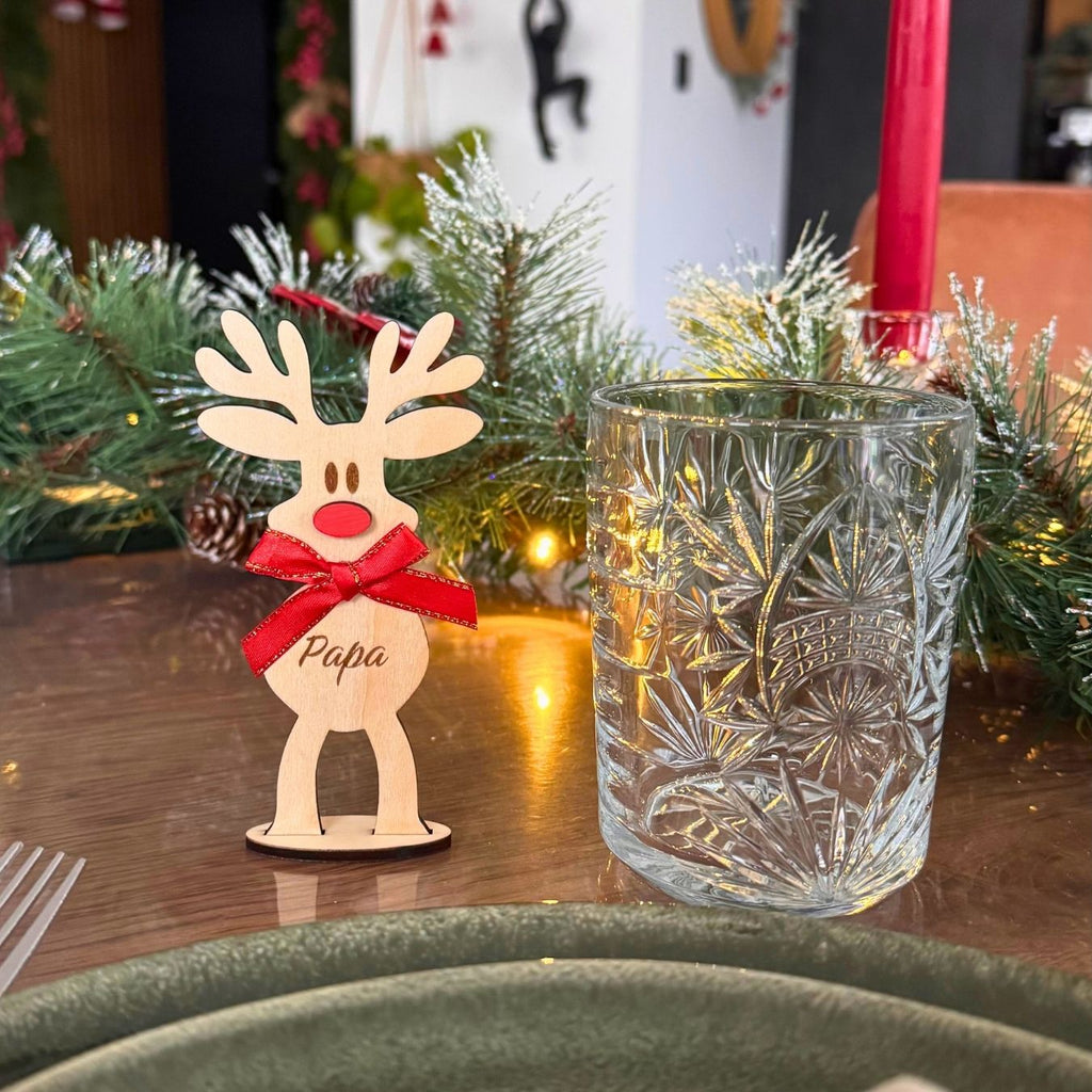 Marque-place Cerf en bois - Personnalisé Atelier Liméa