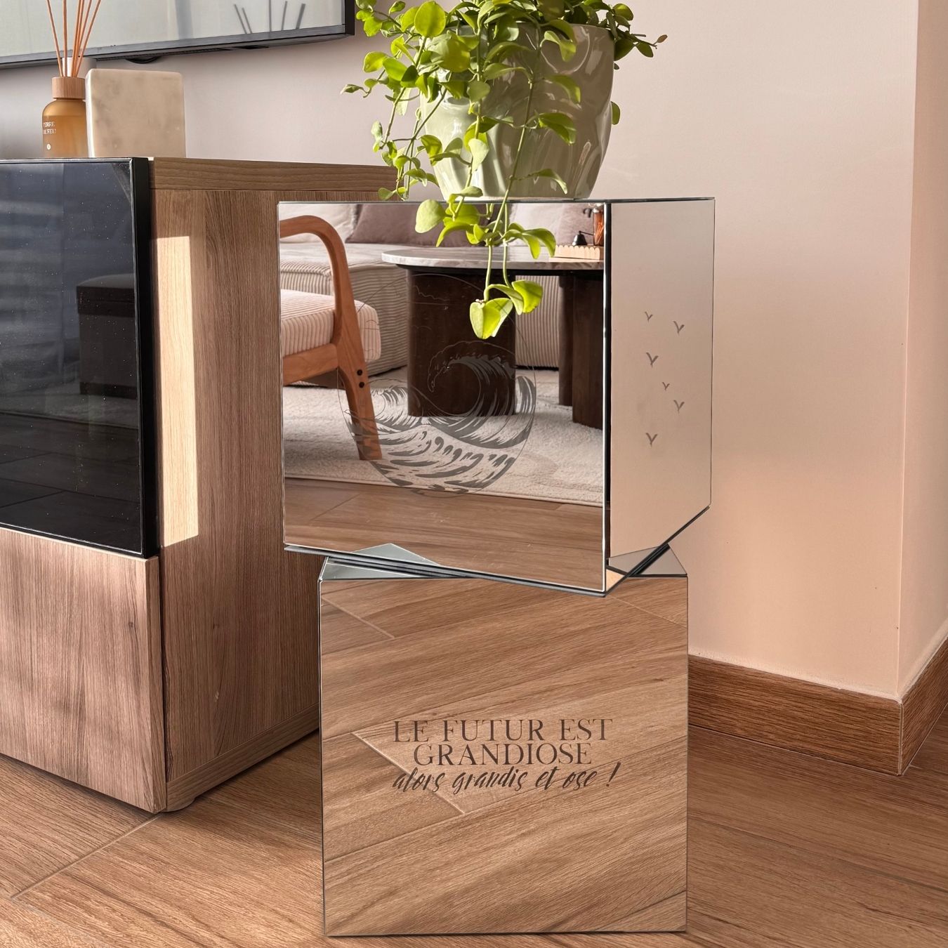 Miroir personnalisé - 30x30cm Atelier Liméa