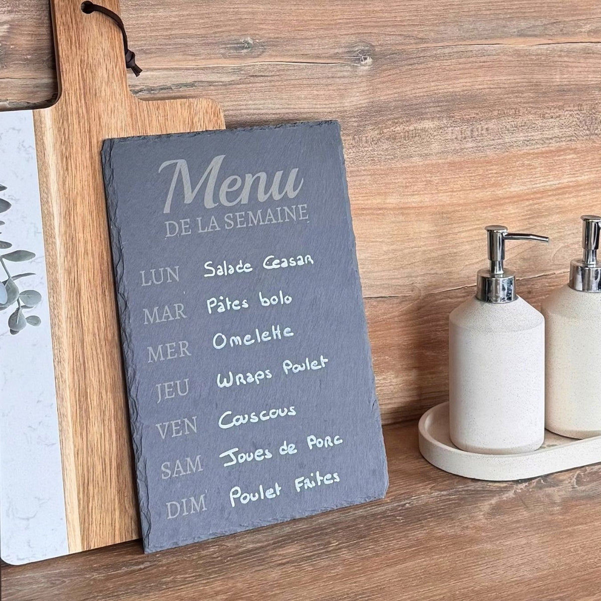 Ardoise Menu de la semaine Atelier Liméa