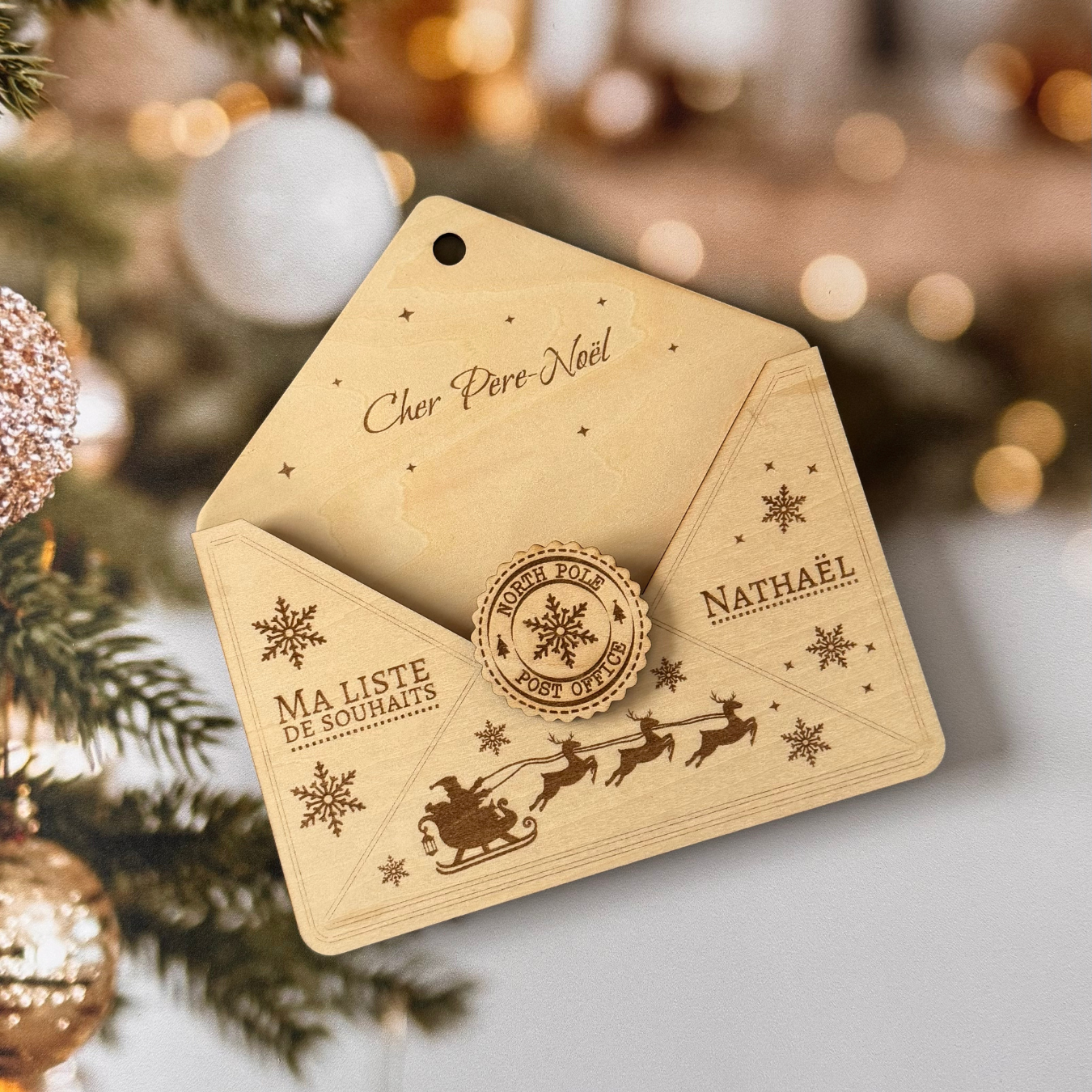 Enveloppe - Lettre au Père Noël personnalisable Atelier Liméa