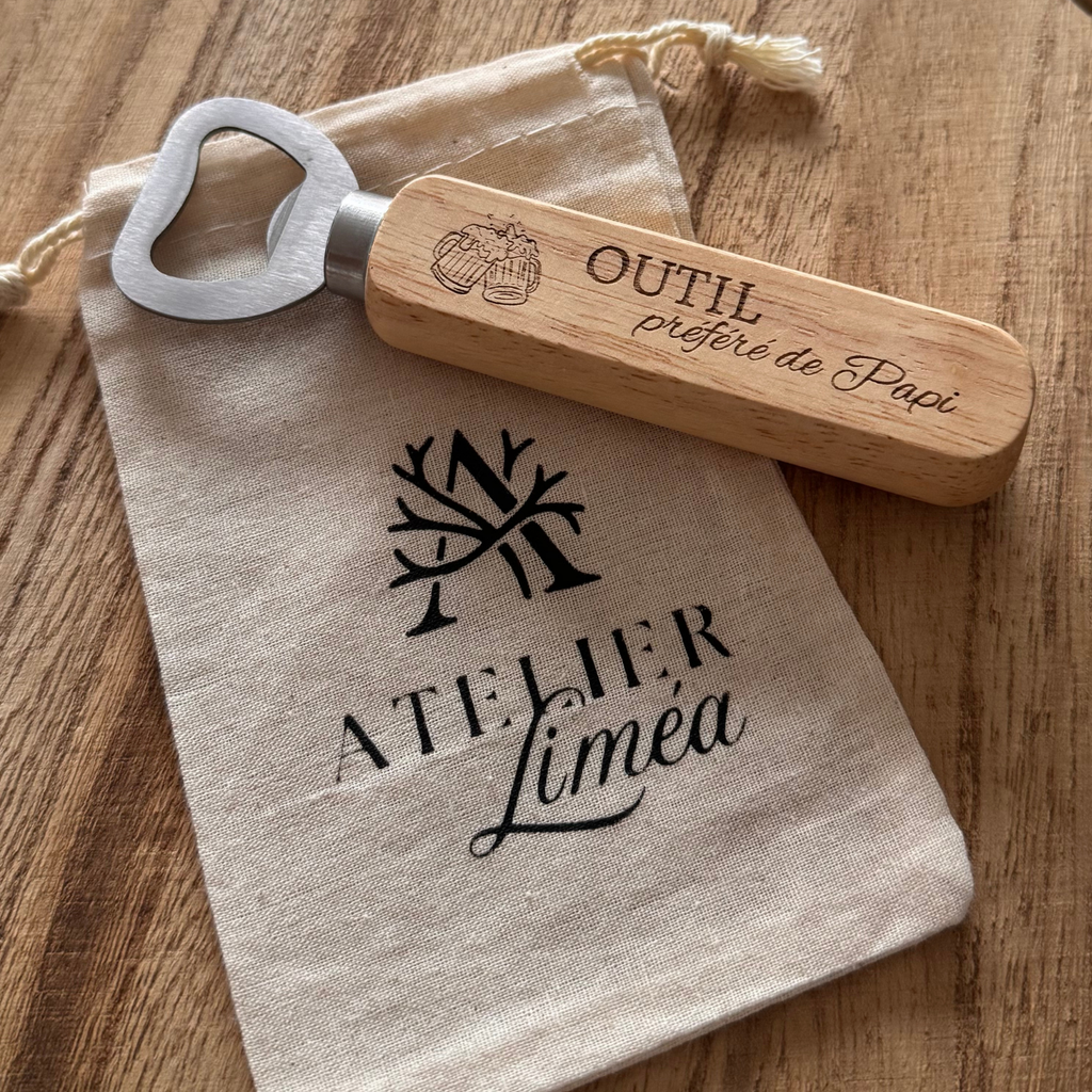 Décapsuleur en bois personnalisable Atelier Liméa