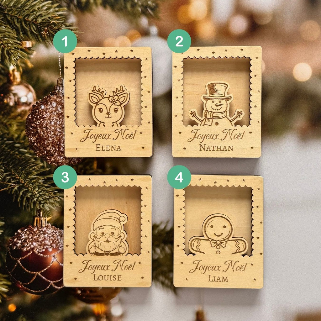 Carte-Enveloppe de Noël en Bois – Idéale pour offrir de l’argent ou une carte cadeau Atelier Liméa